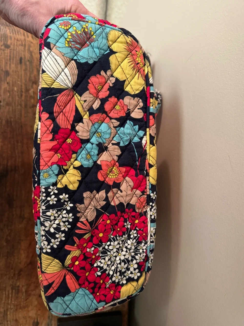 Retired Vera Bradley Quilted Villager Tote in “Happy Snails”